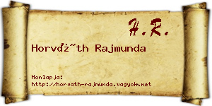 Horváth Rajmunda névjegykártya