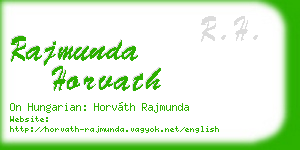 rajmunda horvath business card
