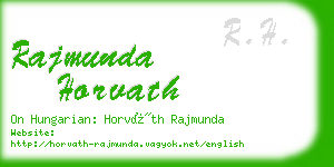 rajmunda horvath business card